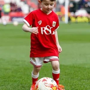 Print of Bristol City and Cardiff City Mascots at Ashton Gate Stadium