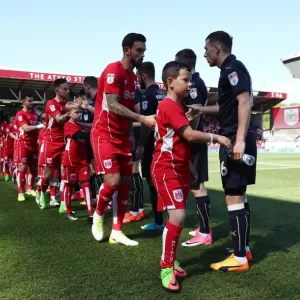 Mascots Leading the Way: Sky Bet Championship Showdown between Bristol City and Barnsley at Ashton Gate