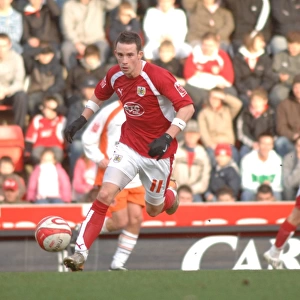 Michael McIndoe in Action for Bristol City Against Blackpool