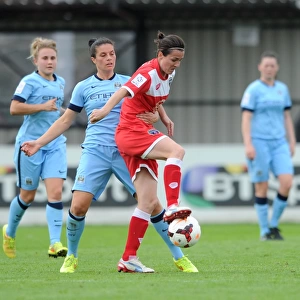 Natalia Pablos Sanchon in Action: Bristol Academy Women vs Manchester City Women, WSL Match at SGS Wise Campus