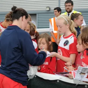 Natalia Pablos Sanchon Signs Autographs at Women's Super League Match between Bristol Academy and Manchester City