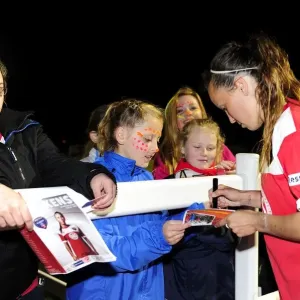 Natasha Harding of Bristol Academy Signing Autographs During BAWFC vs Chelsea Ladies Match