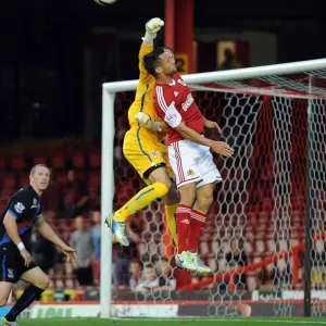 Neil Alexander vs Sam Baldock: Intense Moment at Ashton Gate - Bristol City vs Crystal Palace, 2013