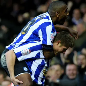Neil Mellor and Clinton Morrison Celebrate Sheffield Wednesday's FA Cup Victory over Bristol City (08/01/2011)