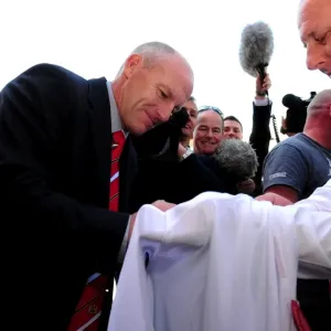 New Manager Steve Coppell Embraces Ecstatic Bristol City Fans at Ashton Gate Stadium, 2010 New Manager Steve Coppell Embraces Ecstatic Bristol City Fans at Ashton Gate Stadium, 2010