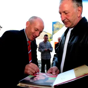 New Manager Steve Coppell Embraces Ecstatic Bristol City Fans at Ashton Gate Stadium, 2010 New Manager Steve Coppell Embraces Ecstatic Bristol City Fans at Ashton Gate Stadium, 2010