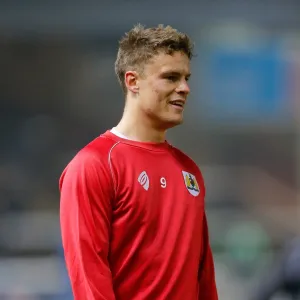 Newly Signed Matt Smith of Bristol City Observes Peterborough United Match, 181114