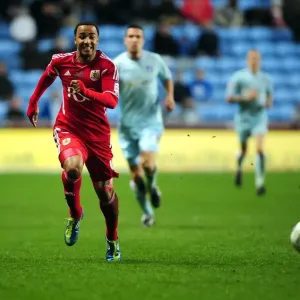 Nicky Maynard Chases Loose Ball in Coventry City vs. Bristol City Championship Match, 26/12/2011 Nicky Maynard Chases Loose Ball in Coventry City vs. Bristol City Championship Match, 26/12/2011