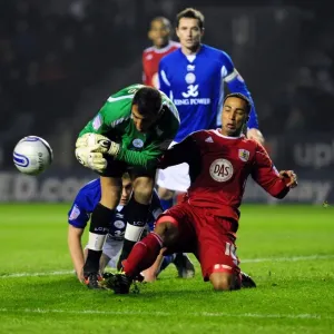 Print of Nicky Maynard Stealing the Ball from Ricardo Print of Nicky Maynard Stealing the Ball from Ricardo