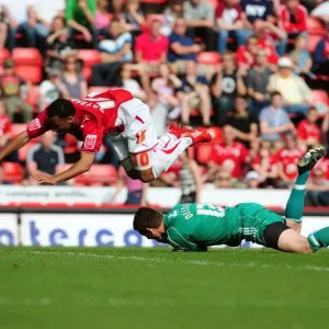 Nicky Maynard's Thwarted Goal: Derby's Saul Deeney Saves at Ashton Gate, 2010 Championship Match Nicky Maynard's Thwarted Goal: Derby's Saul Deeney Saves at Ashton Gate, 2010 Championship Match