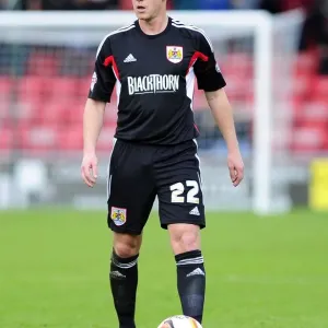 Nicky Shorey in Action: Bristol City's Football Battle at Crewe, Sky Bet League One, 2013