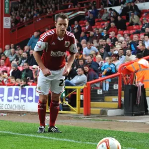Nicky Shorey Readies Corner Kick for Bristol City in Sky Bet League One Clash Against Colchester United Nicky Shorey Readies Corner Kick for Bristol City in Sky Bet League One Clash Against Colchester United