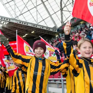 Print of Bristol City fans at Ashton Gate Stadium Print of Bristol City fans at Ashton Gate Stadium