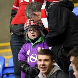 Passionate Bristol City Fans at Reading vs. Bristol City, Sky Bet Championship (January 2016)