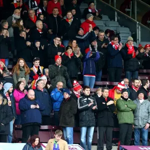Print of Bristol City fans at Turf Moor Print of Bristol City fans at Turf Moor