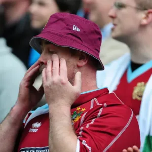 Passionate Burnley Fan Reacts During Bristol City Match