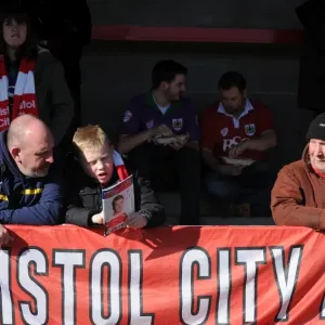 Passionate Moments at Broadfield Stadium: A Sea of Bristol City Fans in Action during Sky Bet League One Match, March 2015