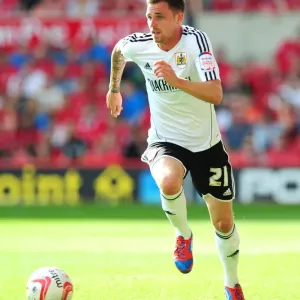 Paul Anderson in Action: Nottingham Forest vs. Bristol City Championship Clash - Football Image (August 2012)