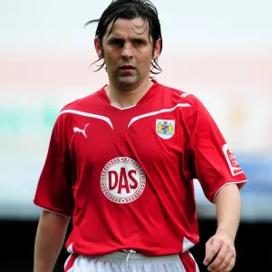 Paul Hartley in Action Print: Bristol City vs Nottingham Forest