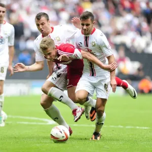 Print of Penalty Controversy: Joe Bryan vs. Milton Keynes Dons Print of Penalty Controversy: Joe Bryan vs. Milton Keynes Dons
