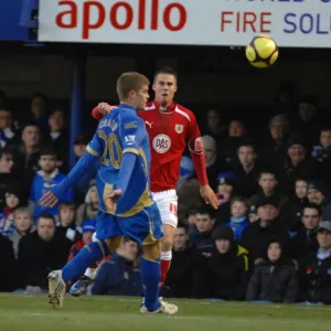 Peter Styvar crosses the ball in to the box