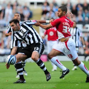 Bristol City FC Print: Khizanishvili and Saborio in Action Bristol City FC Print: Khizanishvili and Saborio in Action