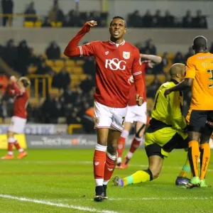 Reaction of Jonathan Kodjia as His Shot Misses the Target: Wolves vs. Bristol City, Sky Bet Championship (08/03/2016)