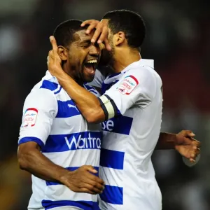 Reading Football Club: Jobi McAnuff and Mikele Leigertwood Celebrate Championship Victory Over Bristol City (27-09-2011) Reading Football Club: Jobi McAnuff and Mikele Leigertwood Celebrate Championship Victory Over Bristol City (27-09-2011)