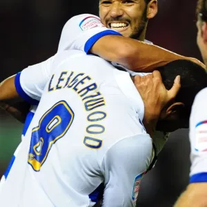Reading's McAnuff and Leigertwood Celebrate Championship Victory over Bristol City, September 2011 Reading's McAnuff and Leigertwood Celebrate Championship Victory over Bristol City, September 2011