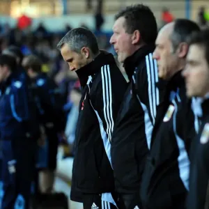 Respectful Moment: Keith Milen and Bristol City Coaching Staff Honor Minutes Silence at Elland Road during Leeds United vs. Bristol City Championship Match (November 13, 2010) Respectful Moment: Keith Milen and Bristol City Coaching Staff Honor Minutes Silence at Elland Road during Leeds United vs. Bristol City Championship Match (November 13, 2010)