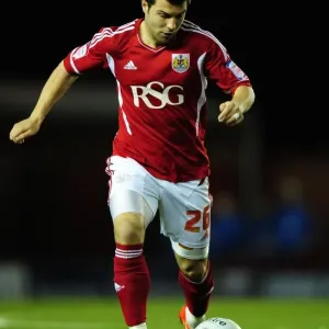 Richard Foster in Action: Bristol City vs Leicester City at Ashton Gate Stadium, 2012