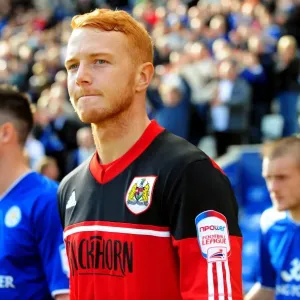 El jugador Ryan Taylor de la ciudad de Bristol en acción contra el club leicester city en el estadio King Power, partido del campeonato inglés El jugador Ryan Taylor de la ciudad de Bristol en acción contra el club leicester city en el estadio King Power, partido del campeonato inglés