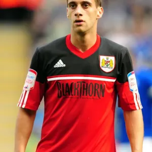 Sam Baldock in Action for Bristol City Against Leicester City, Championship Football Match, October 2012 Sam Baldock in Action for Bristol City Against Leicester City, Championship Football Match, October 2012
