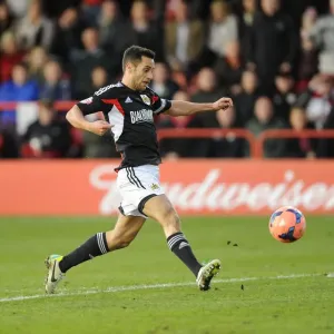 Print of Sam Baldock scoring for Bristol City in FA Cup Second Round
