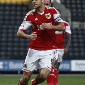 Sam Baldock's Euphoric Moment: Celebrating His Goal for Bristol City Against Notts County (December 21, 2013) Sam Baldock's Euphoric Moment: Celebrating His Goal for Bristol City Against Notts County (December 21, 2013)
