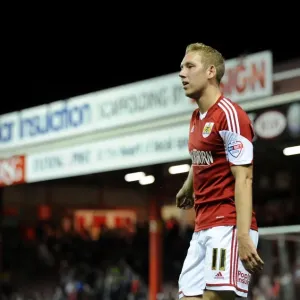 Bristol City Print - Scott Wagstaff in Action Bristol City Print - Scott Wagstaff in Action
