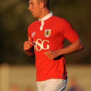 Print of Scott Wagstaff in action at Weston Super Mare's Woodspring Stadium