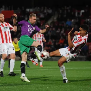 Scott Wagstaff's Shot: Cheltenham Town vs. Bristol City, Johnstone's Paint Trophy