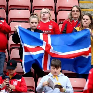 Print of Bristol City Fans at Oakwell Stadium Print of Bristol City Fans at Oakwell Stadium
