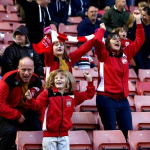 Bristol City Fans at Oakwell Stadium Print Bristol City Fans at Oakwell Stadium Print