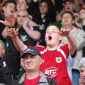 A Sea of Passionate Bristol City Fans: Unified in Support