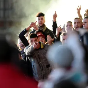 Print of Sea of Preston North End Fans at Ashton Gate