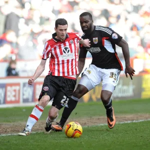 Season 13-14 Framed Print Collection: Sheffield United v Bristol City