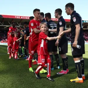 Sky Bet Championship: Mascots Lead Out Bristol City and Barnsley Teams at Ashton Gate