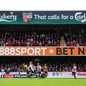 Sold Out Away End: Bristol City Fans at Brentford's Griffin Park, Sky Bet EFL Championship (Brentford v Bristol City)