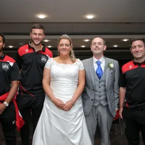 A Special Wedding Day at Ashton Gate: Mr. and Mrs. Kearney's Reception Amidst the Bristol City vs. Portsmouth Match