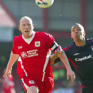 Steve Brooker in Action: A Standout Moment at Bristol City Football Club (05-06) Steve Brooker in Action: A Standout Moment at Bristol City Football Club (05-06)