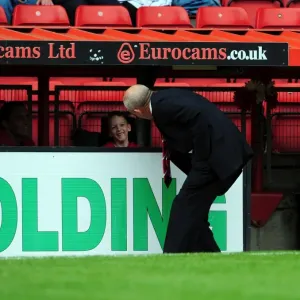 Steve Coppell Greets Fans at Ashton Gate: Bristol City vs Blackpool, 2010 (Championship Football Match)