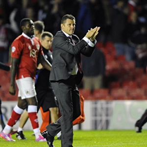 Steve Cotterill Appreciates Fans Support: Bristol City vs Leyton Orient, 2014