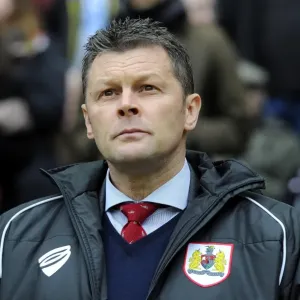 Print of Steve Cotterill at MK Dons vs Bristol City League One match Print of Steve Cotterill at MK Dons vs Bristol City League One match